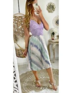 Jolie Jupe Plissée Pastel " Tie And Dye"