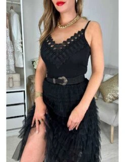 Elegance Douce Boutique 44 Elegance Douce Boutique -Elegance Douce Boutique jupon noir en tulle et froufrous 1