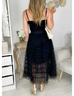 Jupon Noir En Tulle Et Froufrous -Elegance Douce Boutique jupon noir en tulle et froufrous 2