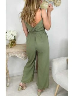 Ma Combi Pantalon Fluide Vert Clair "cache Cœur & Sa Ceinture à Nouer" -Elegance Douce Boutique ma combi pantalon fluide vert clair cache coeur sa ceinture a nouer 2