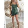 Ma Jolie Combi-short Kaki Stretch Effet Bustier -Elegance Douce Boutique ma jolie combi short kaki stretch effet bustier
