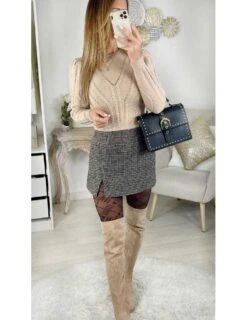 Ma Jolie Jupe Short "pied De Poule" 10 Ma Jolie Jupe Short "pied De Poule" -Elegance Douce Boutique ma jolie jupe short pied de poule 3