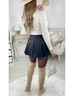 Ma Jolie Jupe Short "style Cuir" -Elegance Douce Boutique ma jolie jupe short style cuir 2