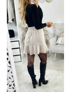 Ma Jolie Jupe Volants Beige & Plumetis 6 Ma Jolie Jupe Volants Beige & Plumetis -Elegance Douce Boutique ma jolie jupe volants beige plumetis 1