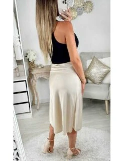 Elegance Douce Boutique 26 Elegance Douce Boutique -Elegance Douce Boutique ma jupe fendue satinee beige nude 1