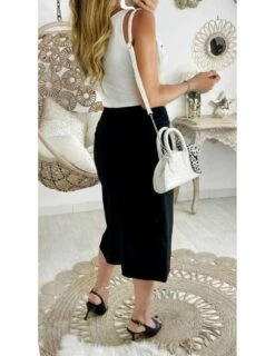 Ma Jupe Longue Black Effet Deux Pièces Et Drapée 5 Ma Jupe Longue Black Effet Deux Pièces Et Drapée -Elegance Douce Boutique ma jupe longue black effet deux pieces et drapee 1