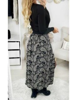 Ma Jupe Longue Noire Et Fendue "cashmere" 7 Ma Jupe Longue Noire Et Fendue "cashmere" -Elegance Douce Boutique ma jupe longue noire et fendue cashmere 2