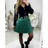 * Ma Jupe Plissée " Green & Black Print" 2 * Ma Jupe Plissée " Green & Black Print" -Elegance Douce Boutique ma jupe plissee green black print