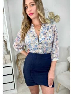 Ma Petite Jupe Dark Blue "festonnée" -Elegance Douce Boutique ma petite jupe dark blue festonnee 3