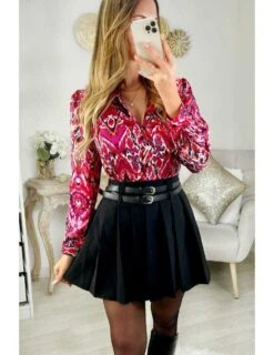 Ma Petite Jupe Plissée Noire " Black Belt" -Elegance Douce Boutique ma petite jupe plissee noire black belt 2