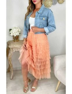 Ma Veste En Jeans Bleu Ciel "belt" -Elegance Douce Boutique ma veste en jeans bleu ciel belt 1