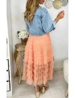 Ma Veste En Jeans Bleu Ciel "belt" -Elegance Douce Boutique ma veste en jeans bleu ciel belt 2