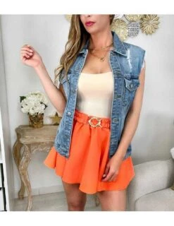 Ma Veste En Jeans Sans Manches "used" 9 Ma Veste En Jeans Sans Manches "used" -Elegance Douce Boutique ma veste en jeans sans manches used 2