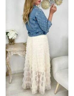 Ma Veste En Jeans "so Diam's" -Elegance Douce Boutique ma veste en jeans so diam s 3