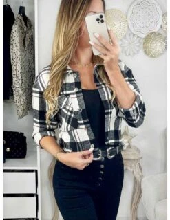 Ma Veste / Surchemise Courte à Carreaux Black & White