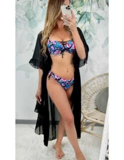 Mon Bas De Maillot Lacé "Blue/Pink Flowers"