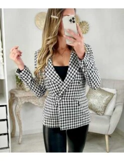 Mon Blazer Lumineux " Pied De Poule"