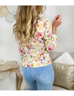 Mon Chemisier Boutonné "pastel Flowers" -Elegance Douce Boutique mon chemisier boutonne pastel flowers 2