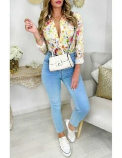 Mon Chemisier Boutonné "pastel Flowers"