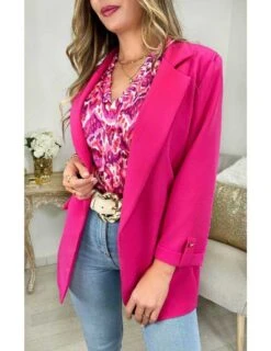 Mon Chemisier Boutonné & Petits Volants " Blurry Pink" -Elegance Douce Boutique mon chemisier boutonne petits volants blurry pink 3