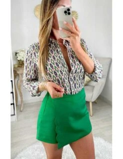 Mon Chemisier Boutonné " Pink/green/purple Print" 7 Mon Chemisier Boutonné " Pink/green/purple Print" -Elegance Douce Boutique mon chemisier boutonne pinkgreenpurple print 2