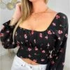 Mon Crop Top Noué "little Flowers" 1 Mon Crop Top Noué "little Flowers" -Elegance Douce Boutique mon crop top noue little flowers