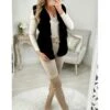 Mon Gilet Noir Sans Manches "style Fourrure" -Elegance Douce Boutique mon gilet noir sans manches style fourrure