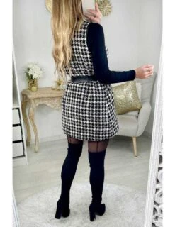 Mon Gilet Sans Manches "pied De Poule & Ceinture à Nouer" 9 Mon Gilet Sans Manches "pied De Poule & Ceinture à Nouer" -Elegance Douce Boutique mon gilet sans manches pied de poule ceinture a nouer 3