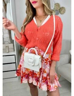 Mon Gilet Tout Doux & Ajouré " So Orange"