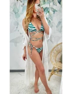 Mon Joli Bas De Maillot "Green Zébra"