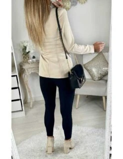 Mon Joli Blazer Beige "boutons Dorés" -Elegance Douce Boutique mon joli blazer beige boutons dores 3