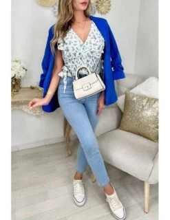 Mon Joli Blazer Bleu Roi "so Chic" -Elegance Douce Boutique mon joli blazer bleu roi so chic 1