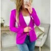 Mon Joli Blazer Fuchsia" Boutons Dorés" -Elegance Douce Boutique mon joli blazer fuchsia boutons dores