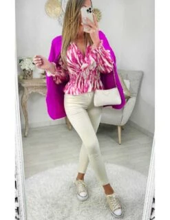 Mon Joli Blazer Fuchsia "so Chic" -Elegance Douce Boutique mon joli blazer fuchsia so chic 3