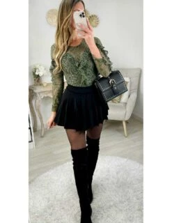 Mon Joli Body Kaki "fine Dentelle"