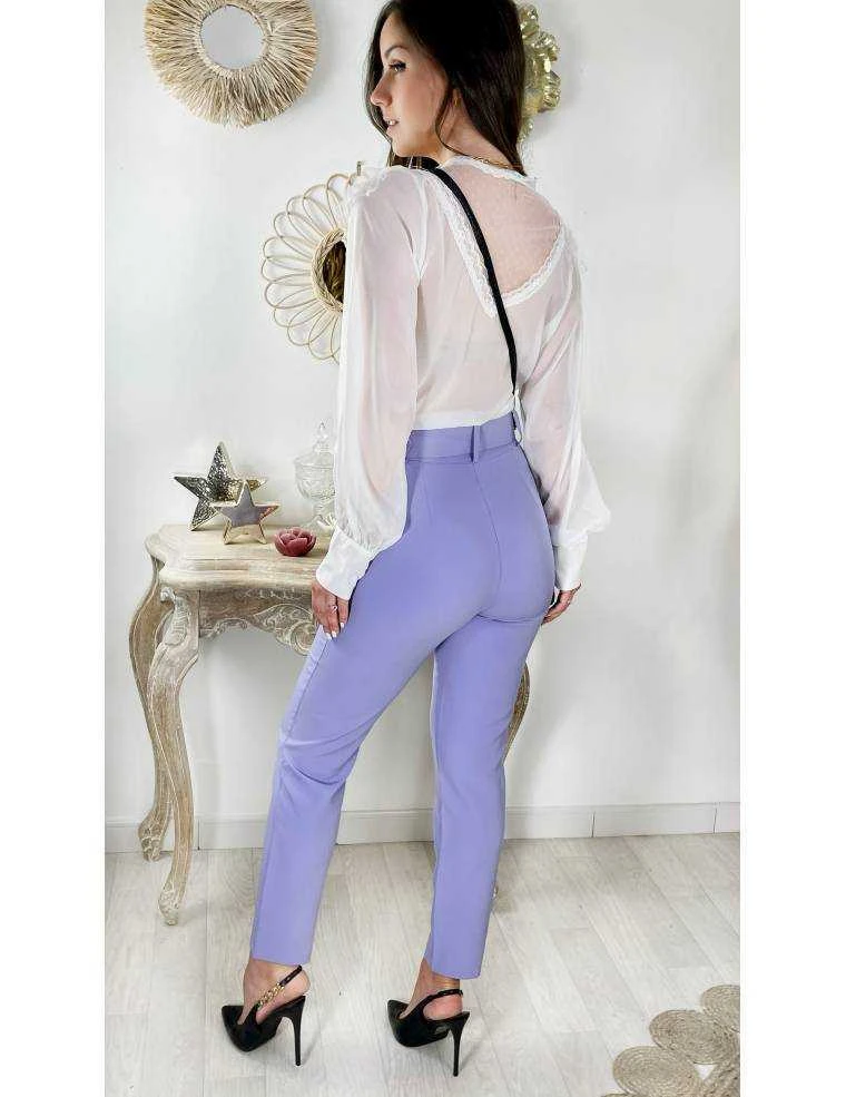 Mon Joli Chemisier Blanc Voilage "dentelle Et Plumetis" 5 Mon Joli Chemisier Blanc Voilage "dentelle Et Plumetis" – Image 3