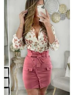 Mon Joli Chemisier Fluide "sweet Print" -Elegance Douce Boutique mon joli chemisier fluide sweet print 2