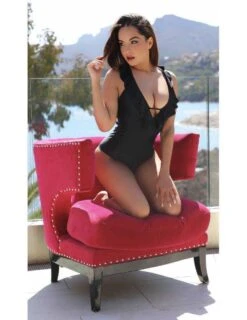 Mon Joli Maillot Une Pièce "Noir Et Volants" -Elegance Douce Boutique mon joli maillot une piece noir et volants 2