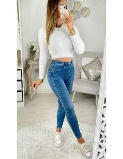 Mon Joli Pull Blanc & Court " Tout Doux"