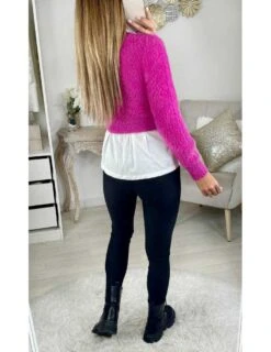 Mon Joli Pull Rose & Court " Tout Doux" -Elegance Douce Boutique mon joli pull rose court tout doux 2