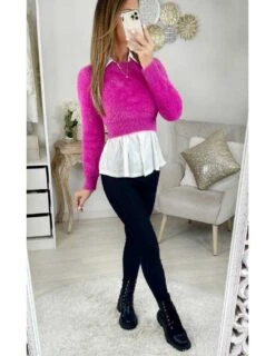 Mon Joli Pull Rose & Court " Tout Doux"