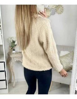 Mon Manteau Beige "doudou" 5 Mon Manteau Beige "doudou" -Elegance Douce Boutique mon manteau beige doudou 1