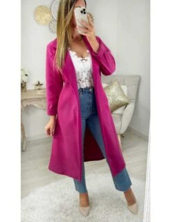 Mon Manteau Long Et Loose "So Fuchsia" 8 Mon Manteau Long Et Loose "So Fuchsia" -Elegance Douce Boutique mon manteau long et loose so fuchsia 2