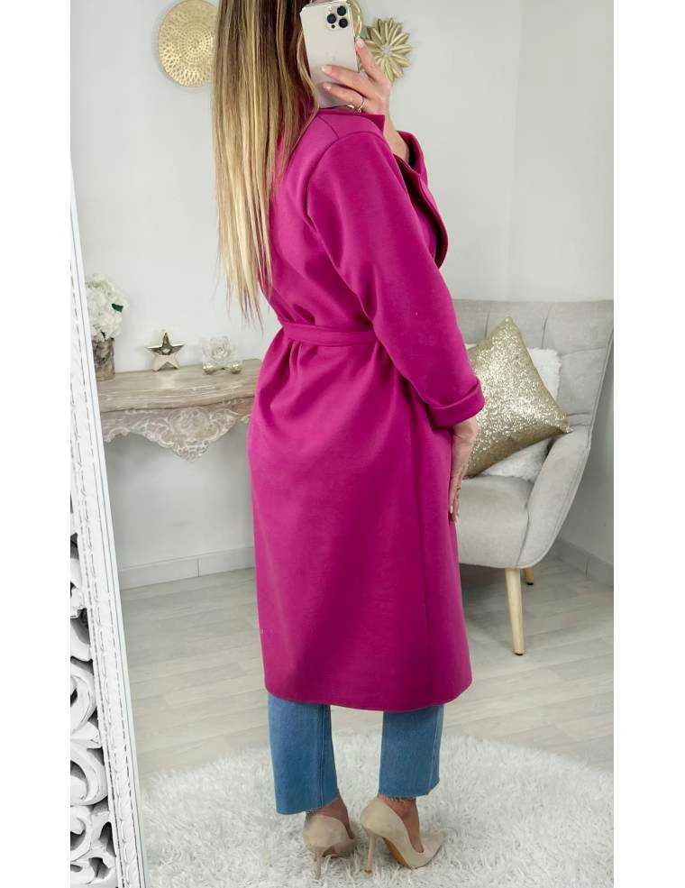 Mon Manteau Long Et Loose "So Fuchsia" 6 Mon Manteau Long Et Loose "So Fuchsia" – Image 4