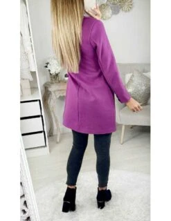 Mon Manteau Mi-long En Lainage Fuchsia " Boutonné" II -Elegance Douce Boutique mon manteau mi long en lainage fuchsia boutonne ii 3