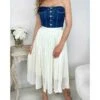 Mon Petit Bustier En Jeans " Boutonné" -Elegance Douce Boutique mon petit bustier en jeans boutonne