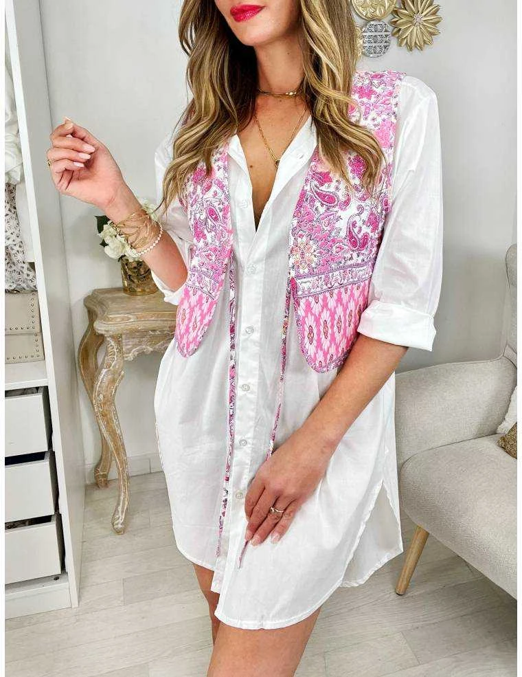 Mon Petit Gilet Sans Manches & Noué "pink Cachemire" 2 Mon Petit Gilet Sans Manches & Noué "pink Cachemire"