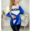 Mon Petit Pull Cream & Blue "amour" -Elegance Douce Boutique mon petit pull cream blue amour