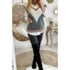Mon Pull Sans Manches Tricolore "col V" -Elegance Douce Boutique mon pull sans manches tricolore col v