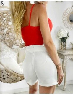 Elegance Douce Boutique 40 Elegance Douce Boutique -Elegance Douce Boutique mon superbe short blanc et sa ceinture 1